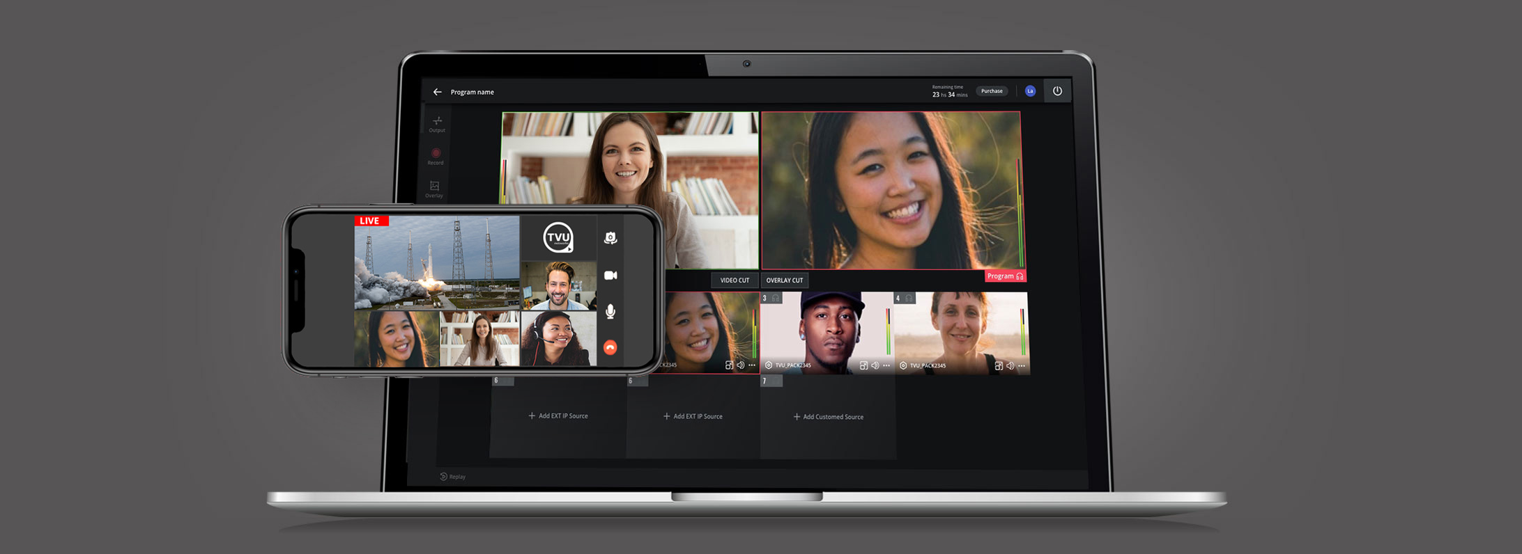 Cloud-based live video production and video conferencing for broadcast