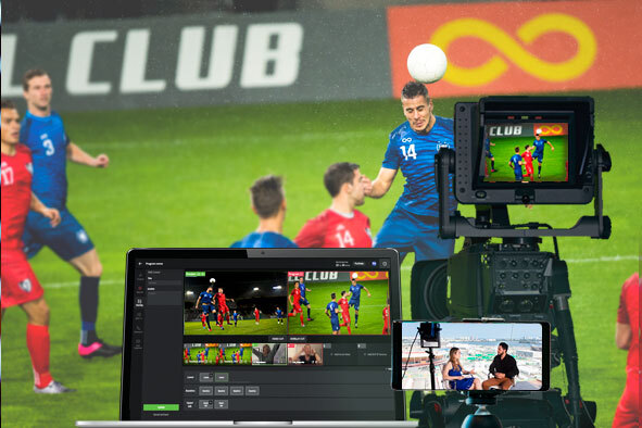 multi-camera remote at-home production for live sports, news broadcast and streaming
